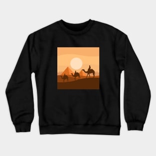 The Egyptian Pyramids And Sahara Desert Trip With Camel Crewneck Sweatshirt